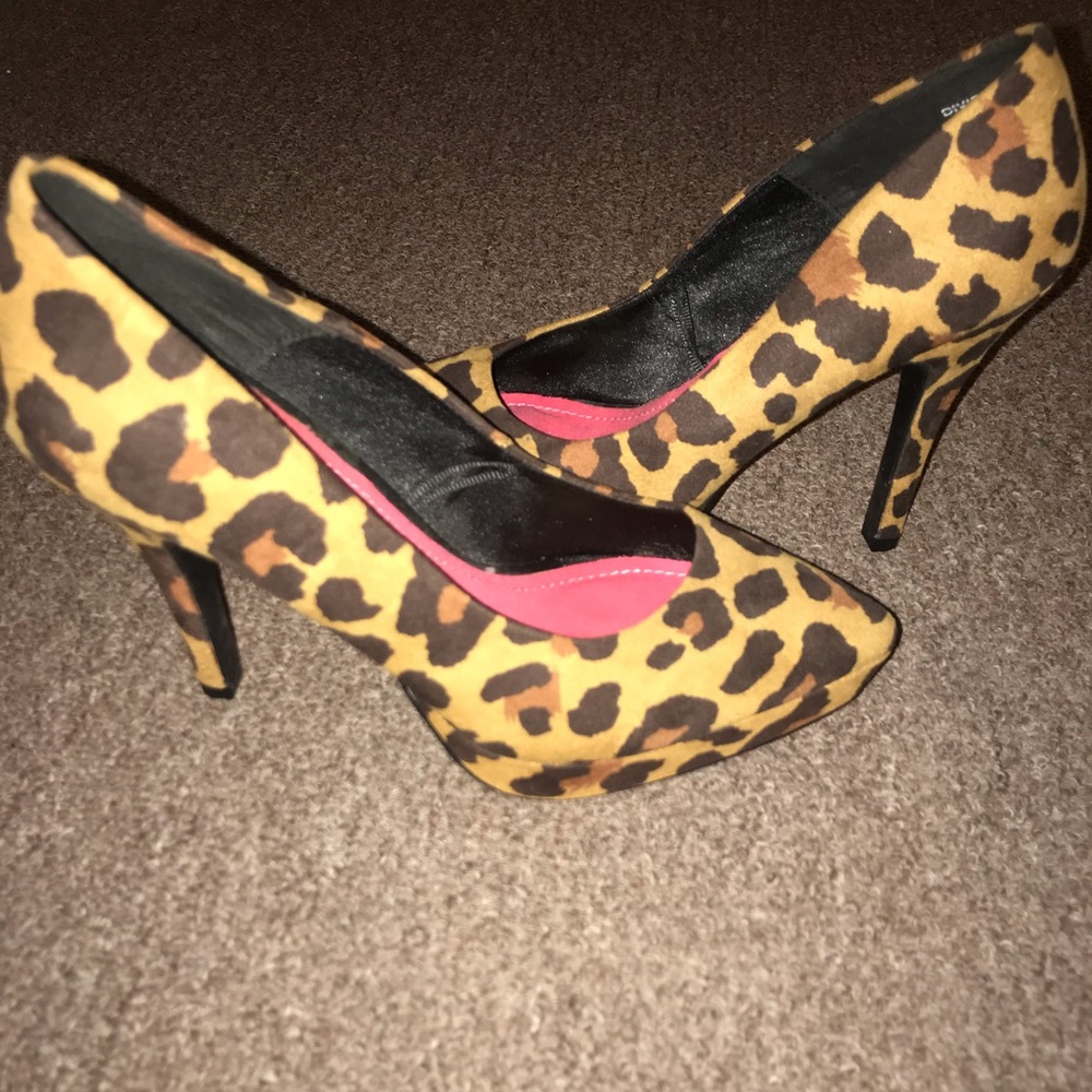 H&M leopard platform pumps